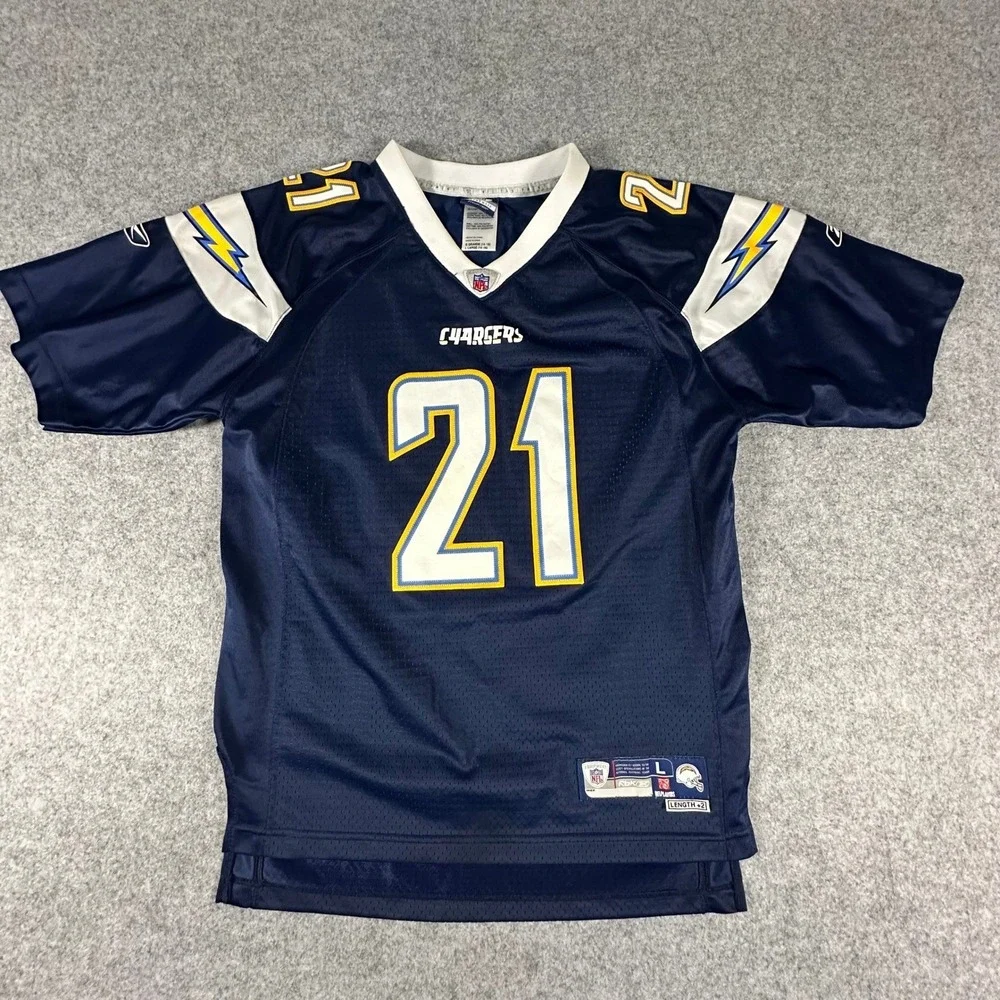 Reebok NFL Chargers Jersey Youth Large Navy LaDainian Tomlinson 21 Stitched